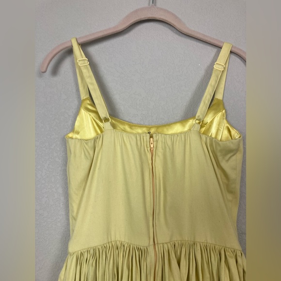 Pinup Couture Jenny Yellow Swing Dress - Picture 4 of 10